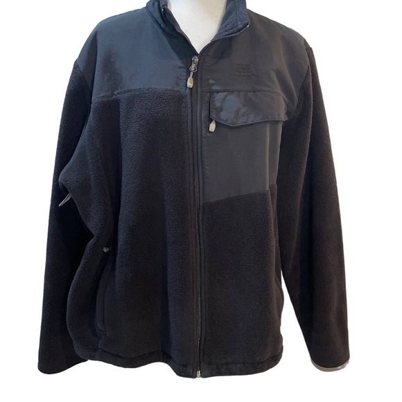 Lands' End Other - Men's Lands' End Black Size XL Fleece and Nylon Zip Up Jacket